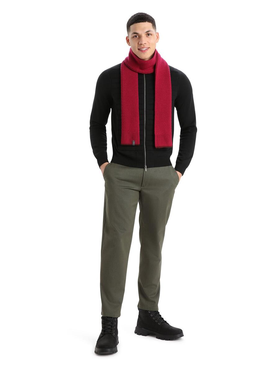 Men's Icebreaker Unisex Merino Waypoint Scarves Cherry / Espresso | CA 1880TCEV